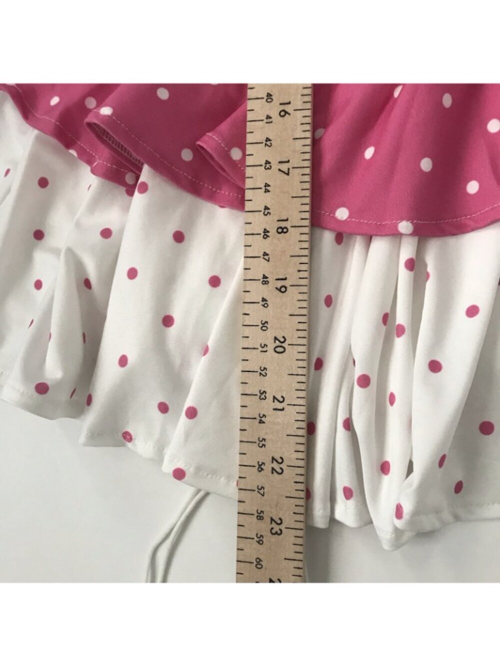Ruffle Mini Dress S Polka Dot Pink Corset Ruched Dollcore Grunge Goth Fairy Kiki - Picture 13 of 15